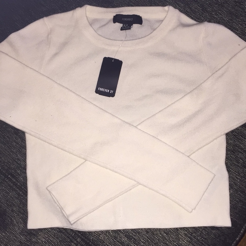 Cream colored crop sweater